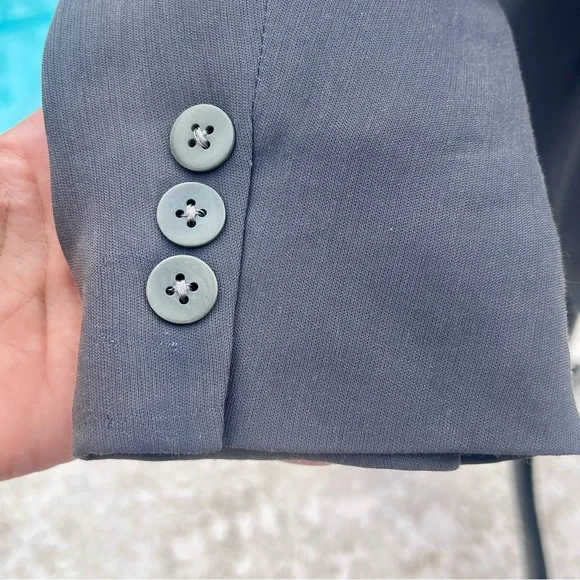 Giorgio Armani Borgonuovo 21 Women’s Y2K Single Breasted Jacket Slate | Size 10 - Picture 7 of 11